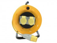 Faithfull Power Plus Cable Reel 25m - 16amp 110 Volt