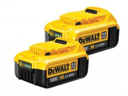 Dewalt DCB182 18v XR  Li-ion 4.0Ah Battery - Pack Of 2