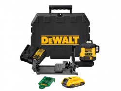 Dewalt DCLE34031D1-GB 18v Compact 3x360 Laser Kit With 1 X 2.0Ah Battery