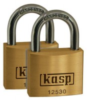 Kasp K12530D2 Premium Brass Padlock 30mm Twin Pack