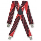 BriMarc Red Tyre Tread Braces (Black Leather) - 212519