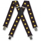 BriMarc Smiling Faces Braces (Black Leather) - 212521