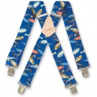 BriMarc Fishermans Braces - Mixed Fish Blue - 341033