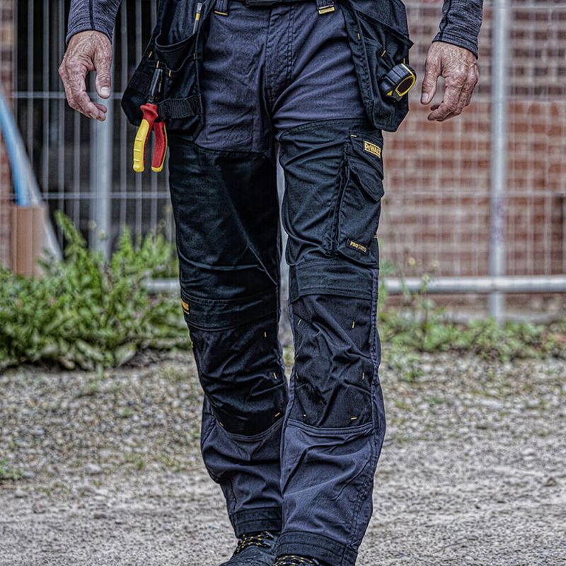 Dewalt Slim Fit Black Work Pants Dewalt Memphis Pro-stretch Slim Fit  Holster Pocket Trouser Grey