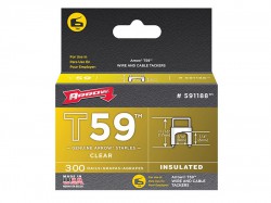 Arrow 591188/T59 6x8mm Clear Insulated Staples (approx 300)
