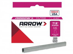 Arrow 187/T18 7/16\" - 11mm - Round Crown Staples (approx 1000)