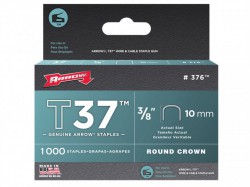Arrow 376/T37 3/8\" - 10mm Round Crown Staples (approx 1000)