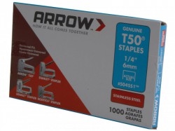 Arrow 504SS/ T50 1/4\" - 6mm Staples (approx 1000)