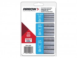 Arrow T50 Staple Multi Pack 624x1/4\" 625x3/8\" 625x1/2\" (approx 1875)