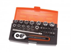 Bahco Sl25 Socket Set 25pc 1/4in Drive