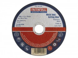 Faithfull Cut Off Disc for Metal 100 x 1.2 x 16mm