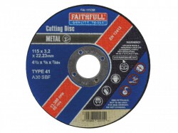 Faithfull Cut Off Disc for Metal 115 x 3.2 x 22mm