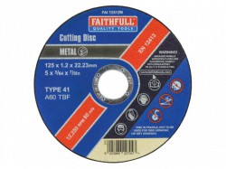 Faithfull Cut Off Disc for Metal 125 x 1.2 x 22mm