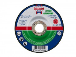 Faithfull Grinding Disc for Stone Depressed Centre 125 x 6.5 x 22mm
