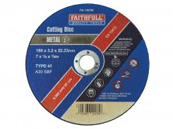 Faithfull Cut Off Disc for Metal 180 x 3.2 x 22mm