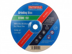 Faithfull Grinding Disc for Stone Depressed Centre 230 x 6.5 x 22mm
