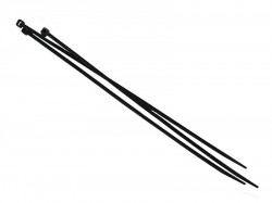 Faithfull Cable Ties Black 250mm x 4.8mm Pack of 100