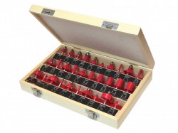 Faithfull Tungsten Carbide Router Bit Set 30 in Carry Case