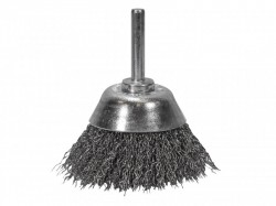 Faithfull Wire Cup Brush 75 x 6mm Shank 0.30mm