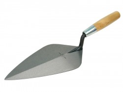 Marshalltown 10 1/2\" Brick Trowel Wide London Pattern - Wood Hdl