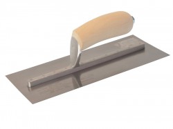 Marshalltown 11 X 4 1/2 SS Finishing Trowel Curved - Wood Hdl