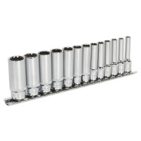 Sealey AK69813D Socket Set 13pc Deep 1/4\"Sq Drive Total Drive