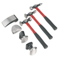 Sealey CB707 Panel Beating Set 7pc Drop-Forged Fibreglass Shafts