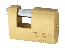 ABUS 82/70 70mm Monoblock Brass Shutter Padlock Carded
