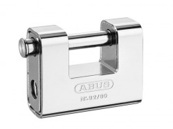 ABUS 92/80 80mm Monoblock Brass Body Shutter Padlock Carded
