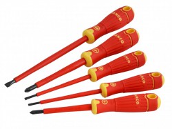 Bahco BAHCOFIT Insulated Scewdriver Set of 5 Slotted / Pozi