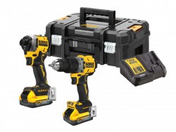 Dewalt DCK2050H2 18v Powerstack Combi & Impact Driver Twin Pack With 2 x 5.0Ah Li-ion Batteries