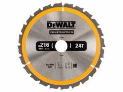 Dewalt Construction Circular Saw Blade 216 x 30mm x 24T