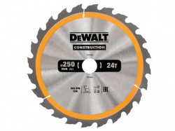 Dewalt Construction Circular Saw Blade 250 x 30mm x 24T