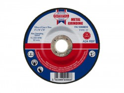 Faithfull Grinding Disc for Metal Depressed Centre 100 x 6.5 x 16mm