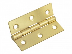 Forge Butt Hinge Brass Finish 75mm 3in Pack of 2