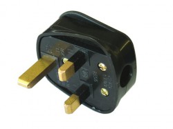 Faithfull Power Plus Black Rubberised Plug 240 Volt 13 Amp