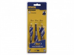 IRWIN 6X Blue Groove Stubby Wood Bit Set 3Pc