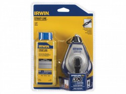 IRWIN Strait-Line HPP Chalk Reel Set 30m & Blue 113g Chalk