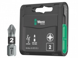 Wera Bit-Box 20 BiTorsion Bits PZ2 x 25mm 20 Piece