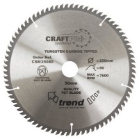 TREND CSB/25080 CRAFT SAW BLADE 250MM X 80T X 30MM 