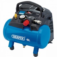 Draper 02115 6L 1.2kw Oil-Free Air Compressor - 230v