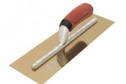 Marshalltown MXS66GDH 16 x 4\" Gold Stainless Steel Durasoft Handle Finishing Trowel