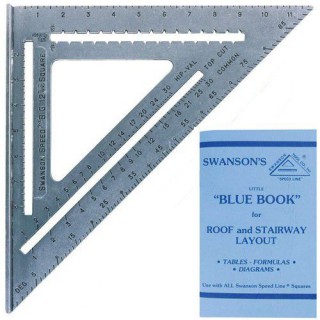 Swanson T0108 Big 12 Speed Square Layout Tool with Blue Book Plain gradations