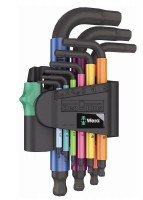 Wera 133164 9 Hex-Plus Piece Stubby Multicolour Ball-Ended Hexagon Key Set Of 9 1.5-10mm