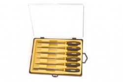 Rolson 6pc Needle File Set with Rubber