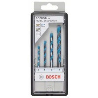 Bosch 2607010522 4 Piece Robust Line Multi Construction Multi-Purpose Drill Bit Set