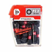 Milwaukee 4932430864 Shockwave PZ2 25mm Impact Screwdriver Bits - 25 Pcs