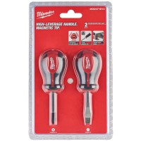 Milwaukee 4932471810 2 Piece Tri-Lobe Stubby Screwdriver Set