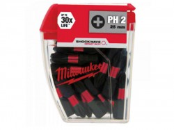 Milwaukee 4932472037 Shockwave Impact Duty PH2 x 25mm Screwdriver Bits - Pack of 25