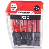 Milwaukee 4932472050 Shockwave 10 x PZ2 50mm Screwdriver Bits